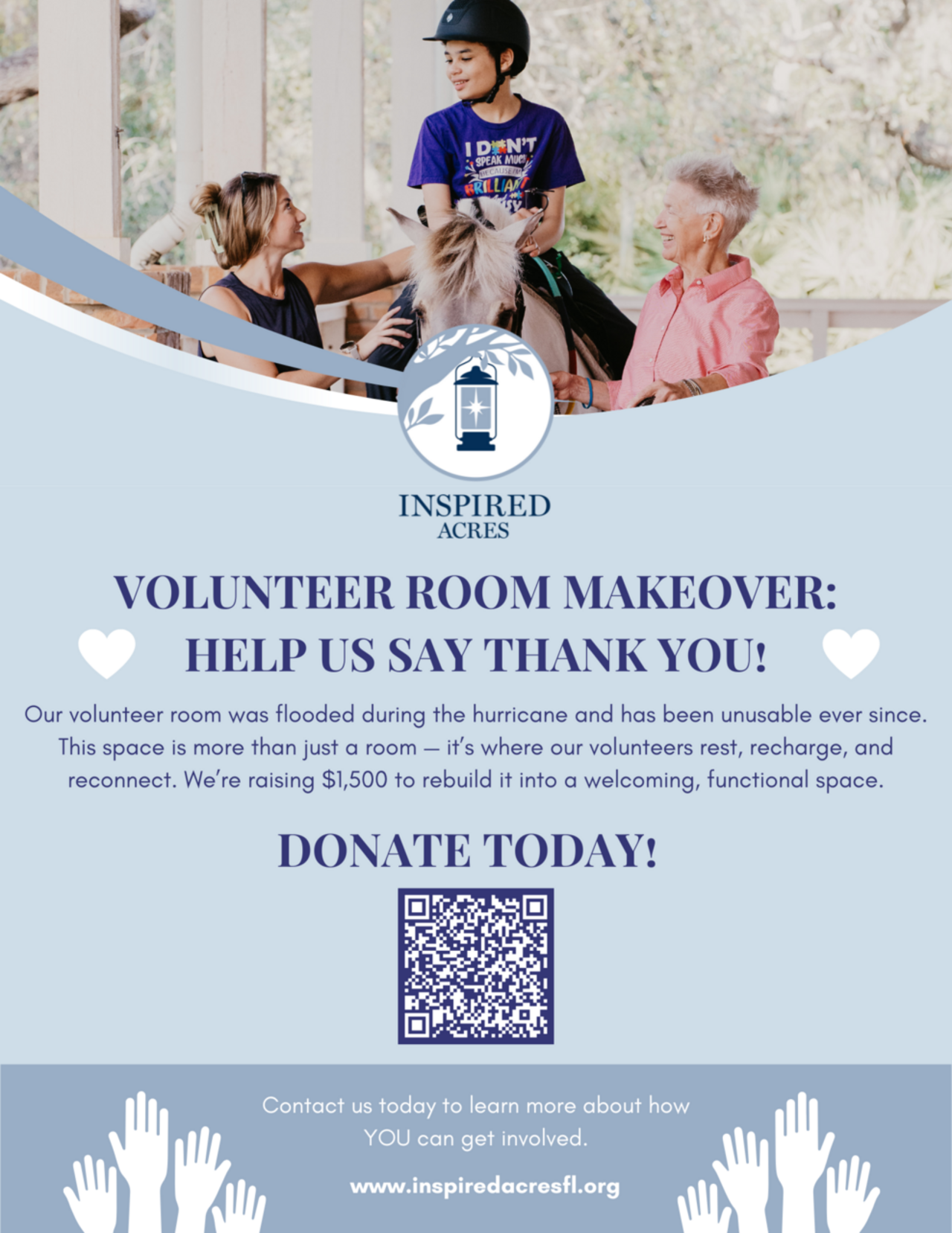 Inspired Acres' Volunteer Room Revival logo